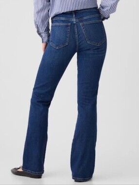 GAP 1969 Curvy Perfect Boot Jeans Size 26R Rinsed Denim